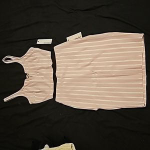 Pink 2 piece skirt set